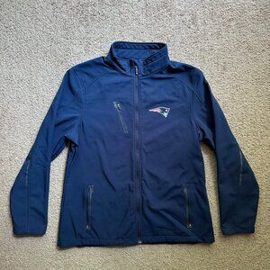 New England Patriots Jacket Womens XL Full Zip Mock Neck Pro Line Fanatics Blue